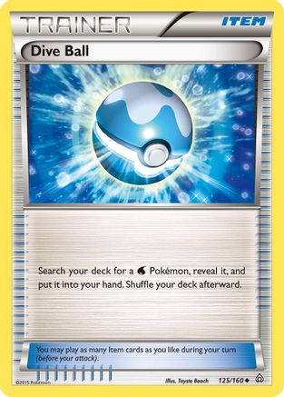 Dive Ball 125/160  - Reverse Holofoil XY  Primal Clash - Uncommon