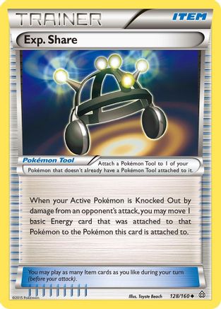 Exp. Share 128/160  - Reverse Holofoil XY  Primal Clash - Uncommon