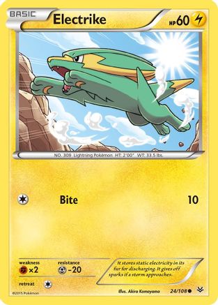 Electrike 024/108  - Reverse Holofoil XY  Roaring Skies - Common