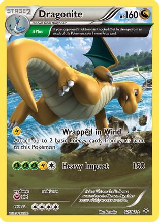 Dragonite (52 Delta) 052/108  - Reverse Holofoil XY  Roaring Skies - Holo Rare