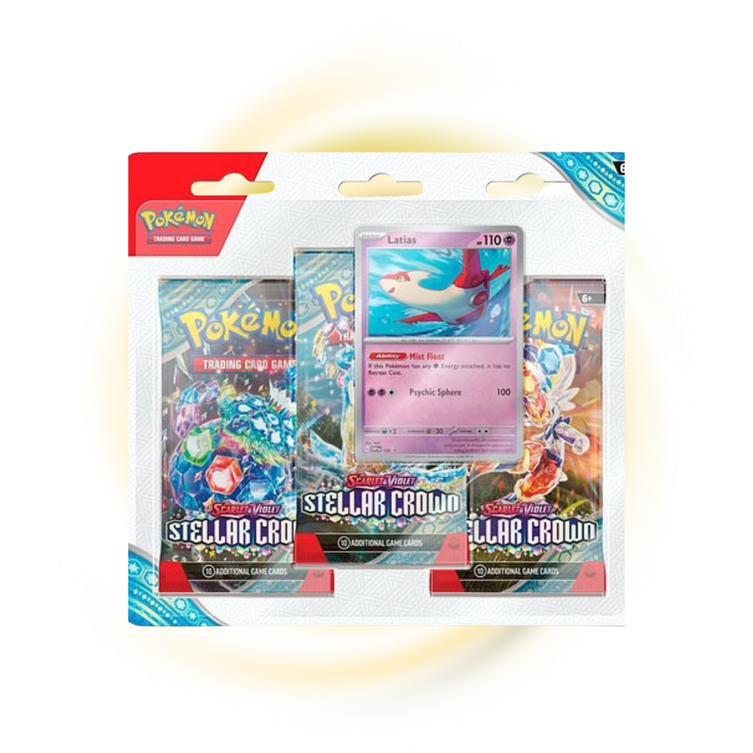 Scarlet and Violet Stellar Crown 3 Pack Blister Latias