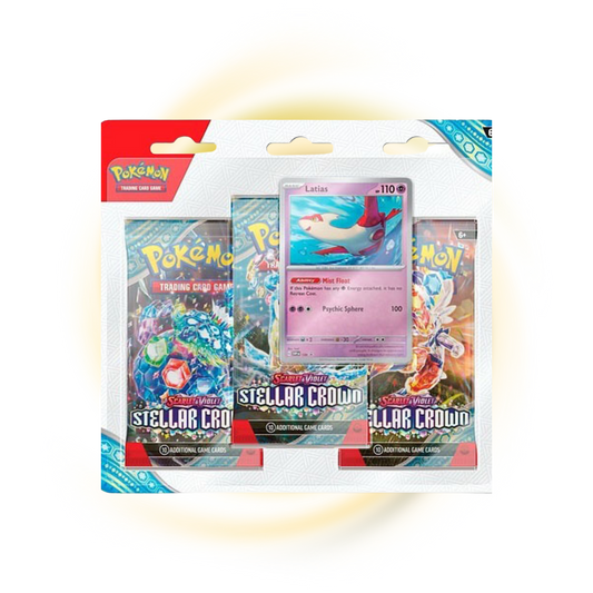 Scarlet and Violet Stellar Crown 3 Pack Blister Latias