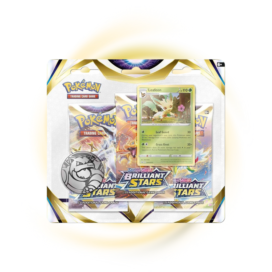 Sword & Shield Brilliant Stars 3 Pack Blister Leafeon