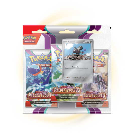 Scarlet and Violet Paldea Evolved 3 Pack Blister Varoom
