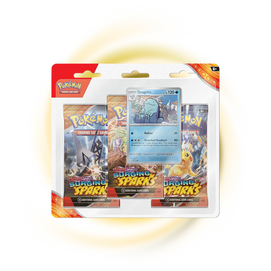 Scarlet and Violet Surging Sparks 3 Pack Blister Quagsire