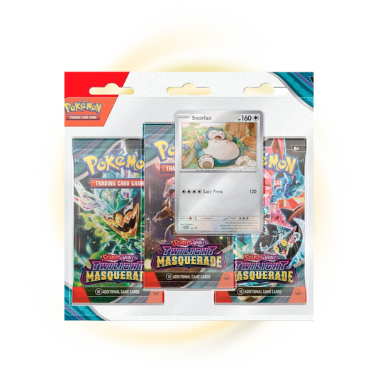 Scarlet and Violet Twilight Masquerade 3 Pack Blister Snorlax