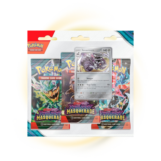 Scarlet and Violet Twilight Masquerade 3 Pack Blister Revavroom